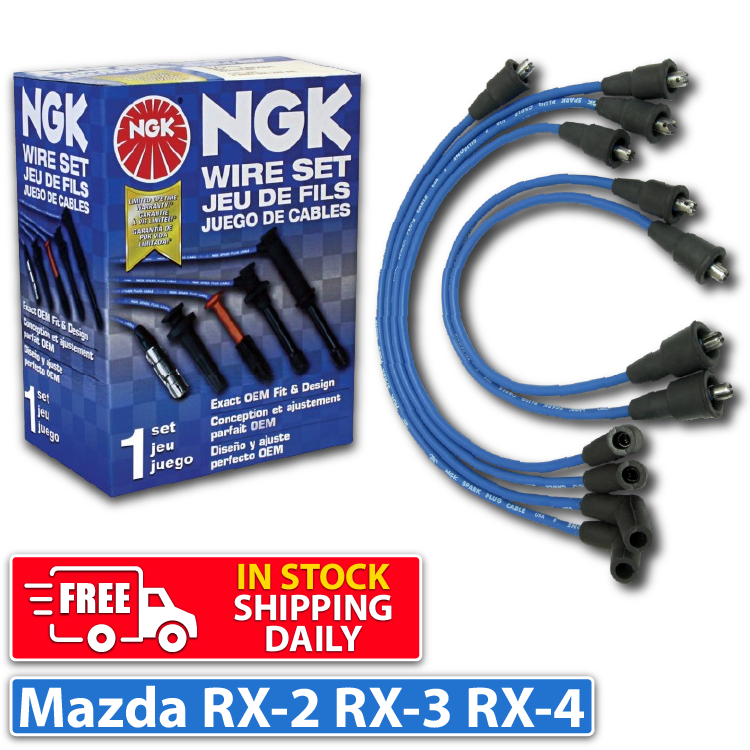 NGK Ignition Lead/Wire Set for Mazda RX-2 RX-3 RX-4(12A) RC-ZE91 55008
